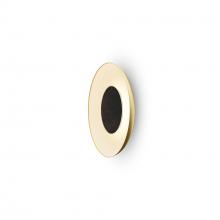 Koncept Inc RMW-09-SW-MTB-HW+18BD-GMW - Ramen Wall Sconce 9" (Matte Black) with 18" back dish (Gold w/ Matte White Interior)