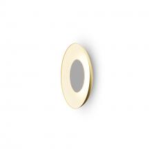 Koncept Inc RMW-09-SW-MWT-HW+18BD-GMW - Ramen Wall Sconce 9" (Matte White) with 18" back dish (Gold w/ Matte White Interior)