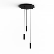 Koncept Inc CMP-C3-S-06-MTB - Combi Pendant 6" Circular 3 Combo Matte Black with Matte Black Canopy