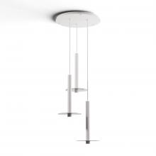 Koncept Inc CMP-C3-S-16-MWT+GDGY9 - Combi Pendant 16" Circular 3 Combo Matte White with Matte White Canopy