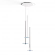 Koncept Inc CMP-C3-S-36-MWT+GBLU9 - Combi Pendant 36" Circular 3 Combo Matte White with Matte White Canopy