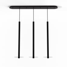 Koncept Inc CMP-L3-S-36-MTB+GDGY9 - Combi Pendant 36" Linear 3 Combo Matte Black with Matte Black Canopy