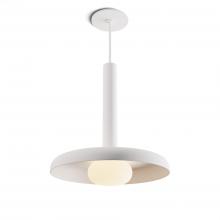 Koncept Inc CMP-S1-S-12-MWT+SMWT12+GLB - Combi Pendant 12" Single Unit Matte White with Matte White Canopy, 12" shade (Matte White) a