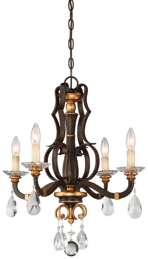 4 LIGHT MINI CHANDELIER