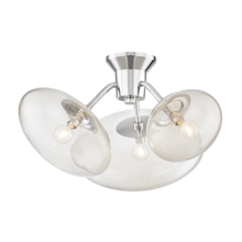 Hudson Valley KBS1471603-PN - 3 LIGHT FLUSH MOUNT