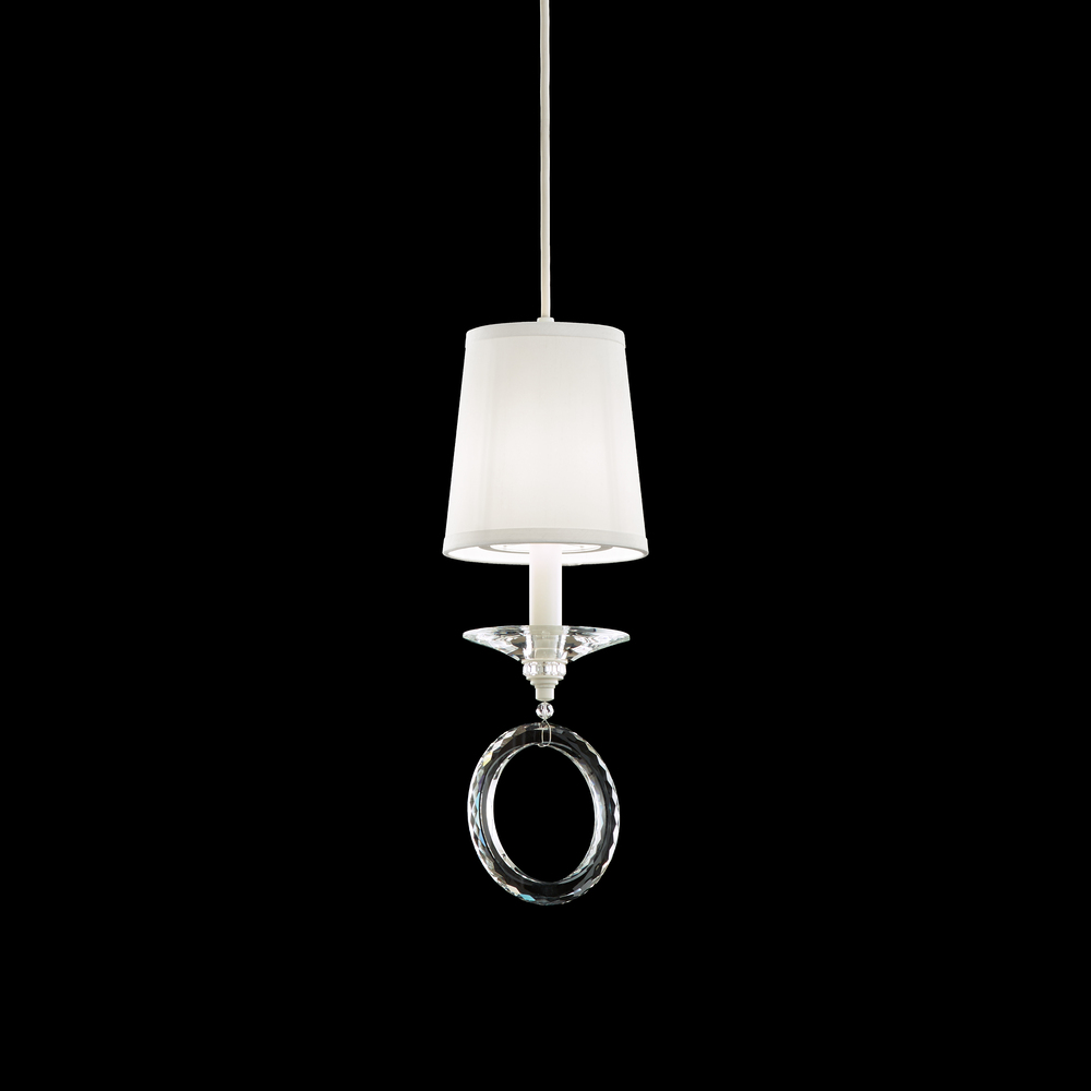 Emilea 1 Light 120V Mini Pendant in Jet Black with Clear Optic Crystal