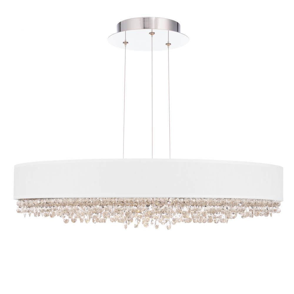 Eclyptix LED 29in 3000K/3500K/4000K 120V-277V Pendant in Polished Stainless Steel with Clear Radia