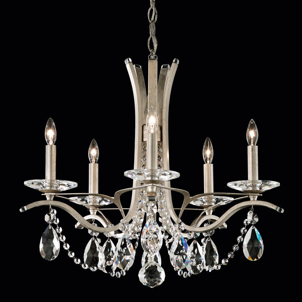 Vesca 5 Light 120V Chandelier in Etruscan Gold with Heritage Handcut Crystal