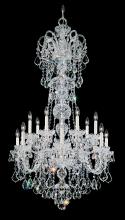 Schonbek 1870 6817-40H - Olde World 14 Light 120V Chandelier in Polished Silver with Clear Heritage Handcut Crystal