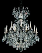 Schonbek 1870 3773-51 - Renaissance 16 Light 120V Chandelier in Black with Clear Heritage Handcut Crystal