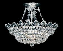  5797H - Trilliane 10 Light 120V Semi-Flush Mount in Polished Stainless Steel with Heritage Handcut Crystal