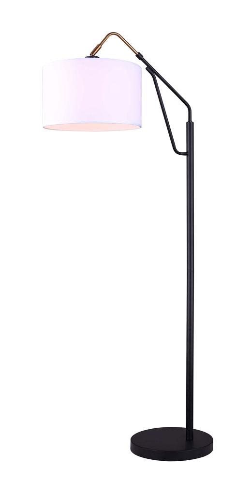 Winston 1 Light Floor Lamp, Black Finish