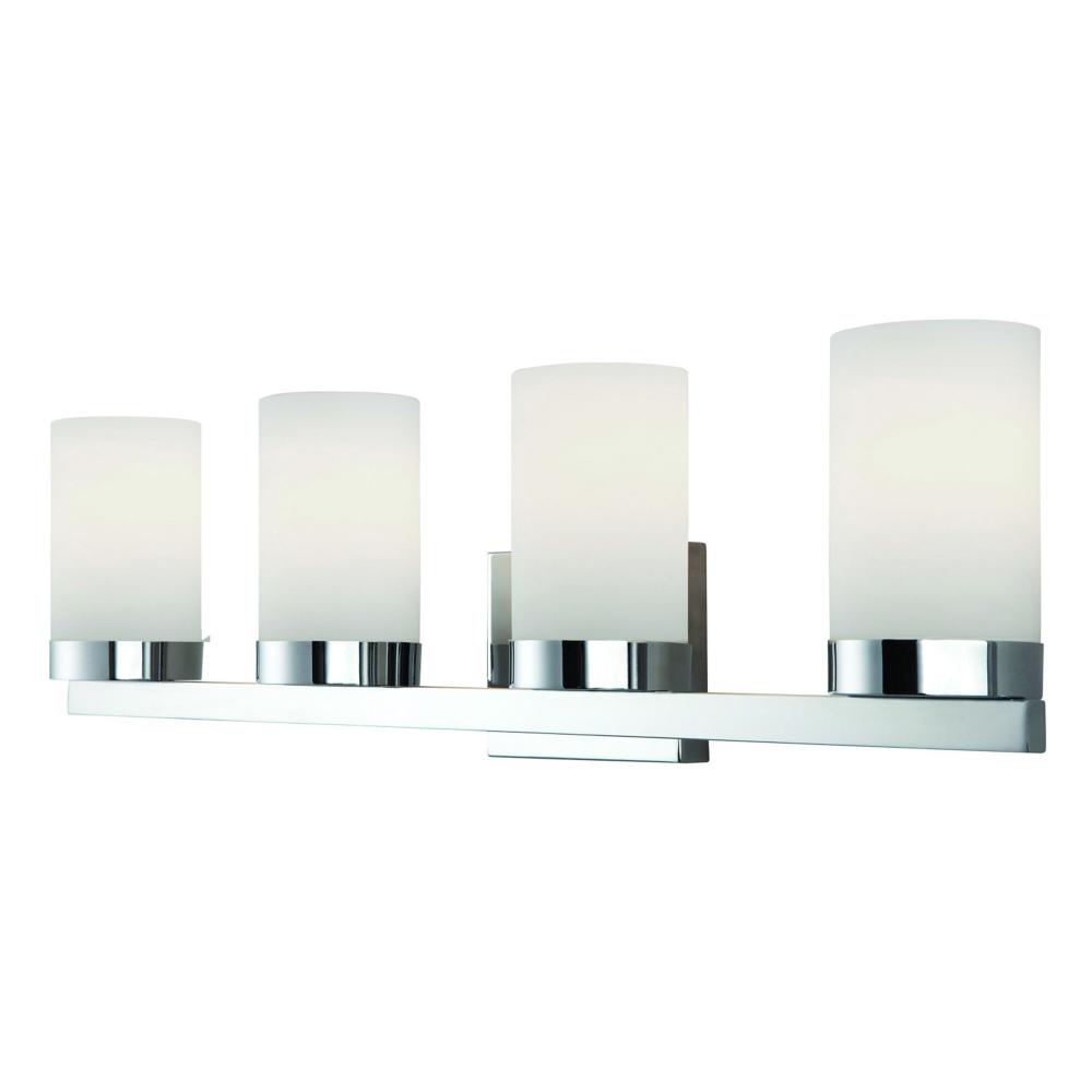 Milo 4 Light Vanity, Chrome Finish