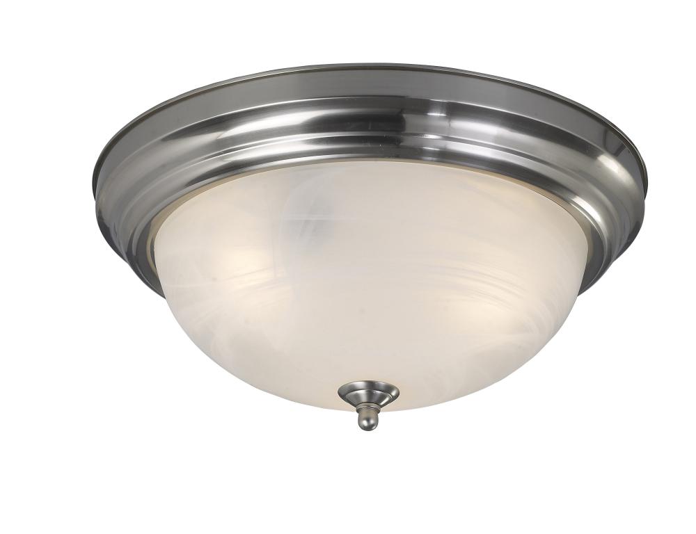 IFM411BN, 2 Light Flush Mount, Nickel Finish