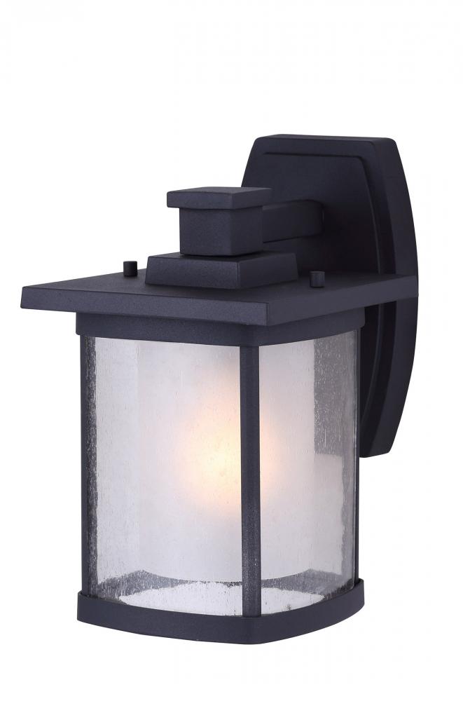 Outdoor, 1 Light Outdoor Down Light, Seeded/Frost Glass, 100W Type A, 6 1/2"W x 10 1/4"H x 8