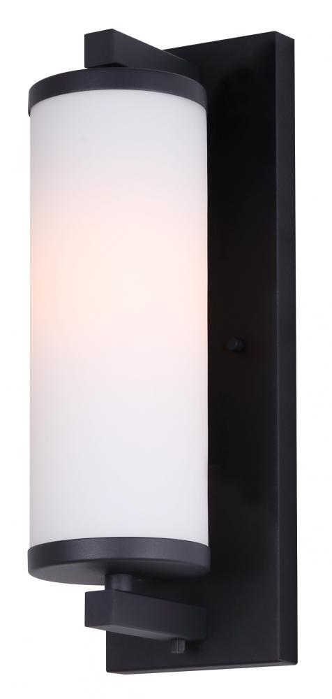 Seager 1 Light Outdoor Lantern, Black Finish