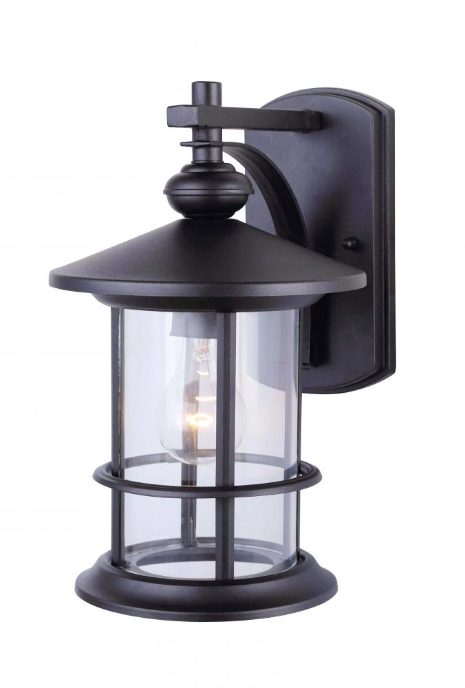 Treehouse 1 Light Outdoor Lantern, Black Finish