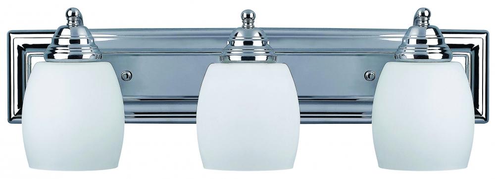 Griffin 3 Light Vanity, Chrome Finish