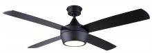 Canarm CF52JUD4BK - Judson 52 in. Indoor Matte Black Standard Ceiling Fan with Soft White Integrated LED with Remote Inc