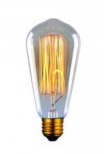 Canarm B-ST45-17LG - Bulb, Edison Bulbs, 60W E26 -G-, Light Golden Glass, ST45 Cone Shape, Dimmable, 2500 hours