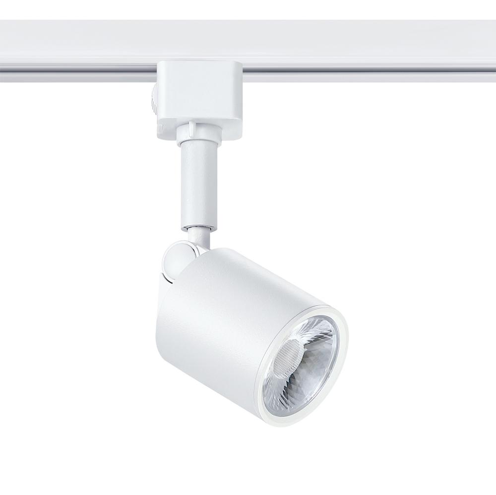 12 Watt Integrated LED Track Cylinder in a White Finish