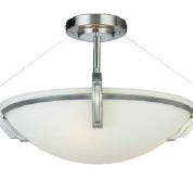 Nickel Bowl Semi-Flush Mount