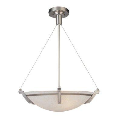 One Light Satin Nickel Down Pendant