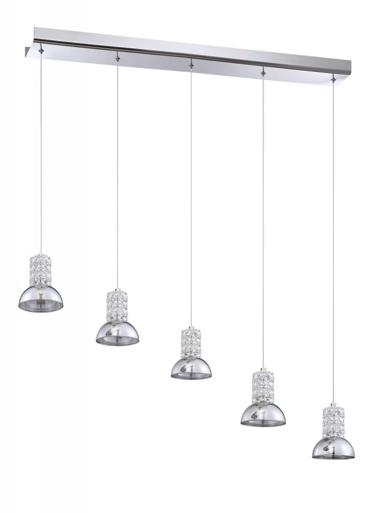 MILLENIUM series 5-Light Chrome Pendant Bar