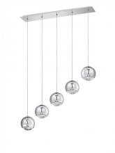 Kendal PF55-5LBR-CH - SPUMANTE series 5-Light Chrome Pendant Bar