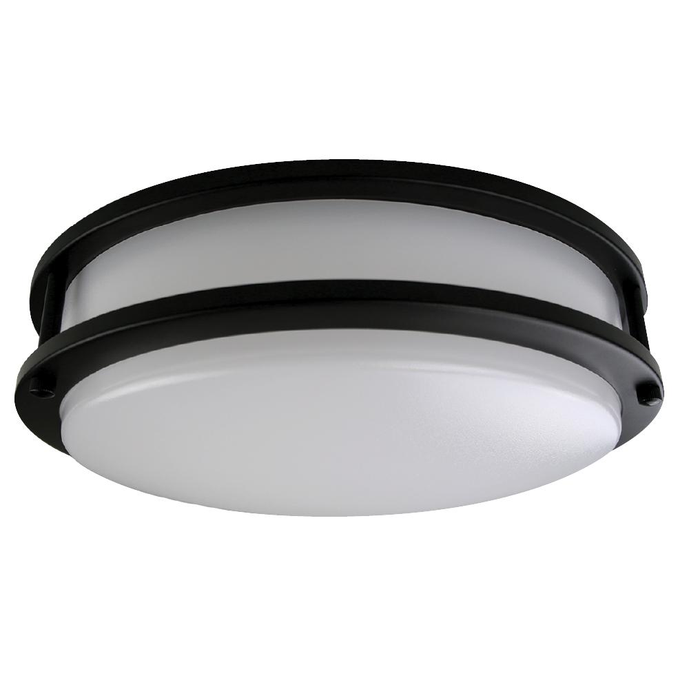 14IN LED Double-ring Ceiling Luminaire Serie 2 25W 120V 30K Dim Black Frosted Round STANDARD