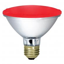 Standard Products 55006 - Halogen Coloured Reflector Lamp PAR30 E26 50W 130V DIM  Flood Red Standard