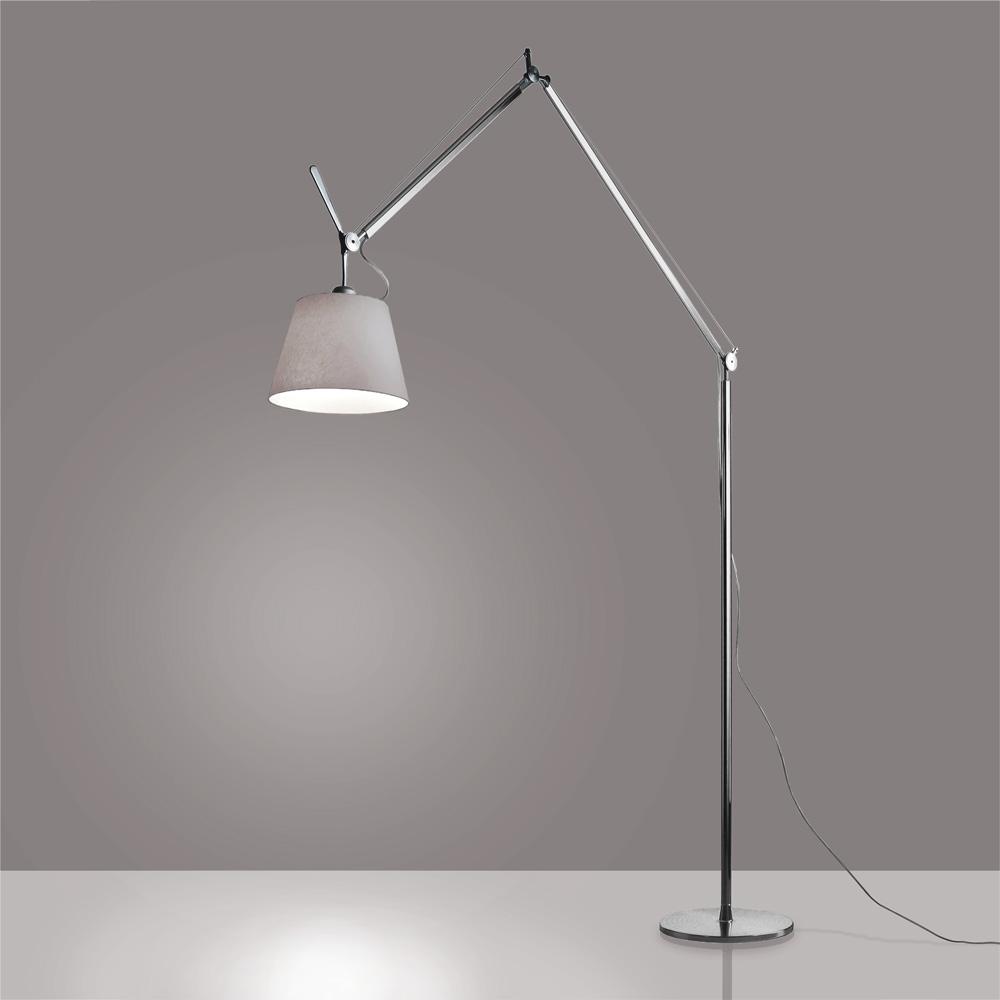 TOLOMEO MEGA FLOOR W/12" DIFF FIBER INC 150W E26 ALUM