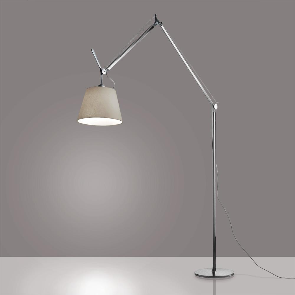 TOLOMEO MEGA FLOOR ALU W/14" DIFFUSER PARCH LED 31W