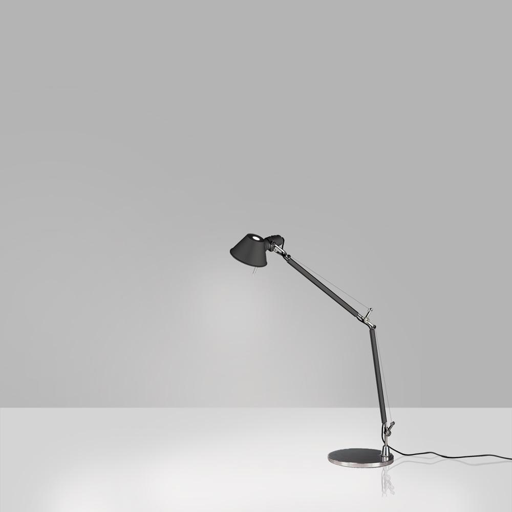 TOLOMEO MINI INC 100W E26 BLACK W/BASE ALUM