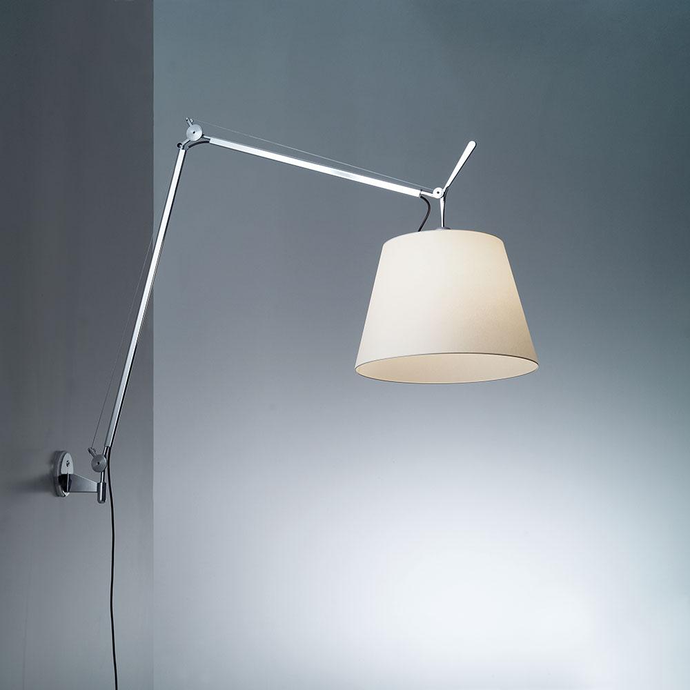 TOLOMEO MEGA WALL W/12" DIFF PARCH INC 150W E26 ALUM