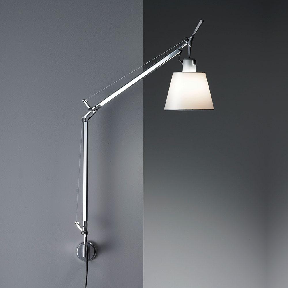 TOLOMEO W/SHADE(PARCH) INC 75W E26 W/"S" BRACKET(ALU)