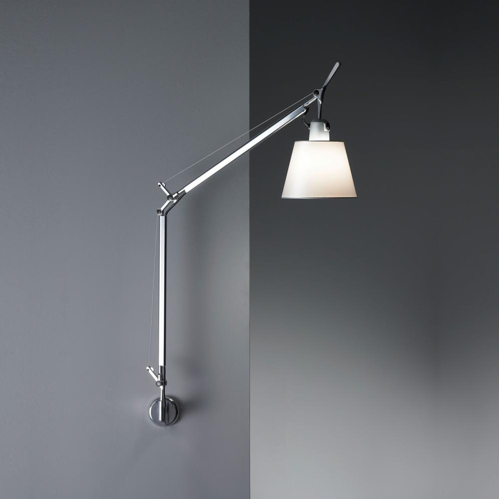 TOLOMEO W/SHADE(PARCH) INC 75W E26 W/"J" BRACKET(ALU)