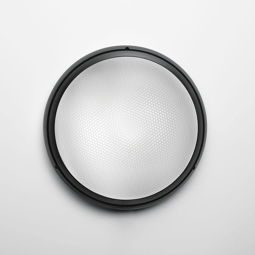 PANTAREI 190 WALL/CEIL LED 10W 30K 80CRI BLACK W/GLASS DIFFUSER