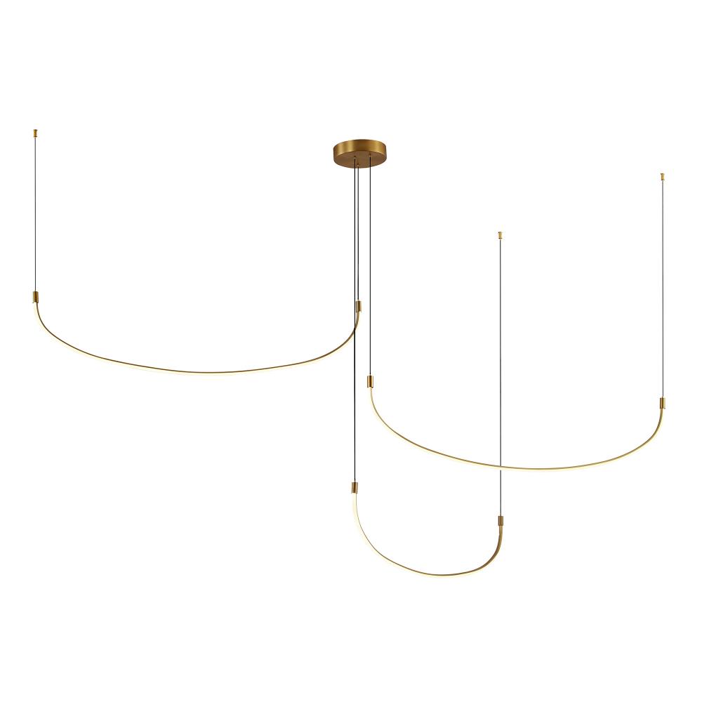 Talis 90-in Brushed Gold LED Multi Pendant