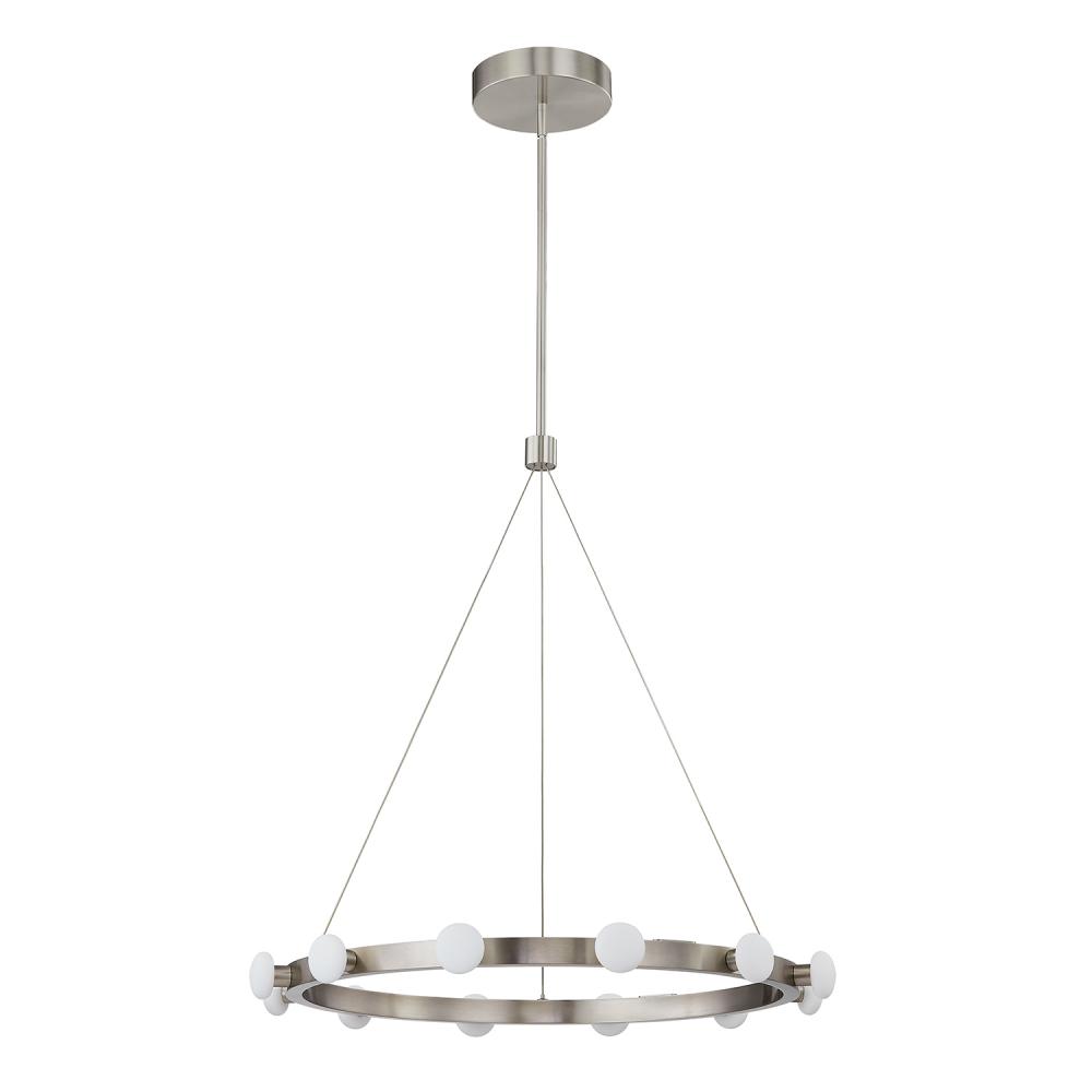 Rezz 28-in Brushed Nickel LED Pendant