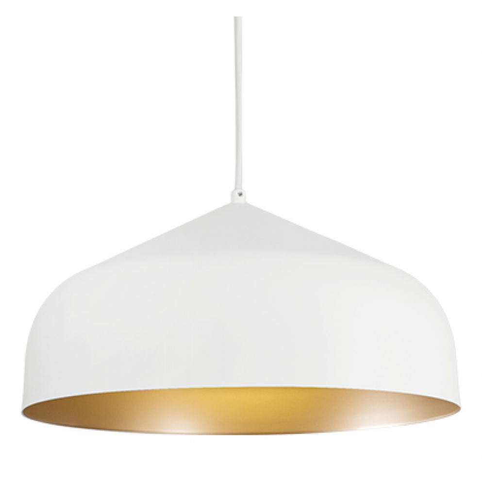 Helena 17-in White/Gold 1 Light Pendant