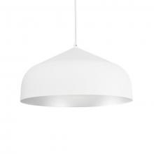 Kuzco Lighting Inc 49117-WH/SV - Helena 17-in White/Silver 1 Light Pendant