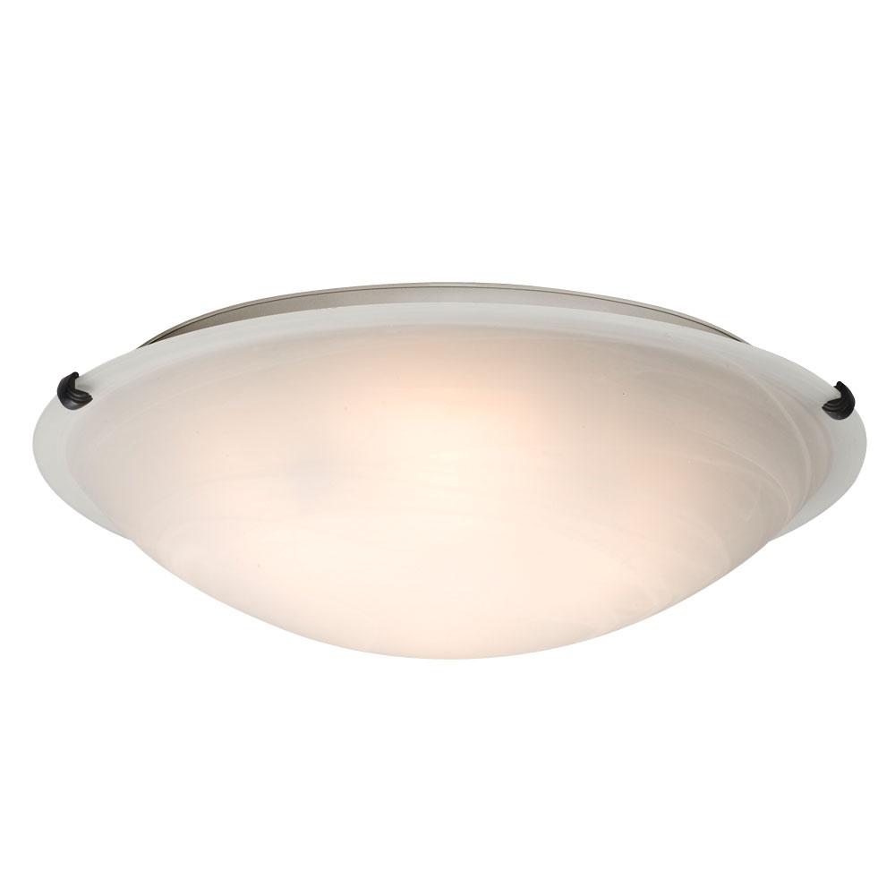 Flush Mount Ceiling Light - in Oil Rubbed Bronze finish with Marbled Glass