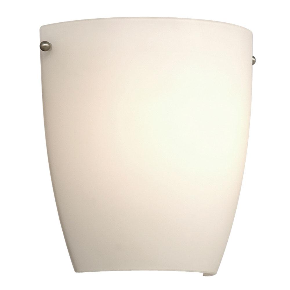 LED Wall Sconce - in Brushed Nickel finish with Satin White Glass