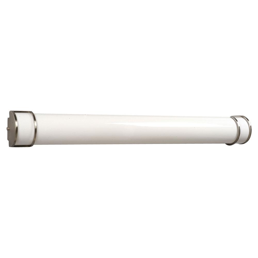 LED Vanity Light - Brushed Nickel w/ Satin White Acrylic Lens 100-277V