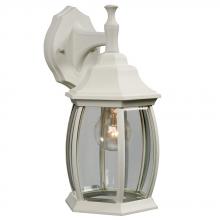 Galaxy Lighting 301090 WH - Outdoor Cast Aluminum Lantern - White w/ Clear Beveled Glass