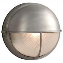 Galaxy Lighting 305561SA - Cast Aluminum Marine Light with Hood - Satin Aluminum w/ Frosted Glass