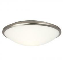 Galaxy Lighting 612394BN - Flushmount - Brushed Nickel with Satin White Glass