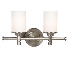 Galaxy Lighting 710652BN - Two Light Vanity - Brushed Nickel w/ Satin White Glass