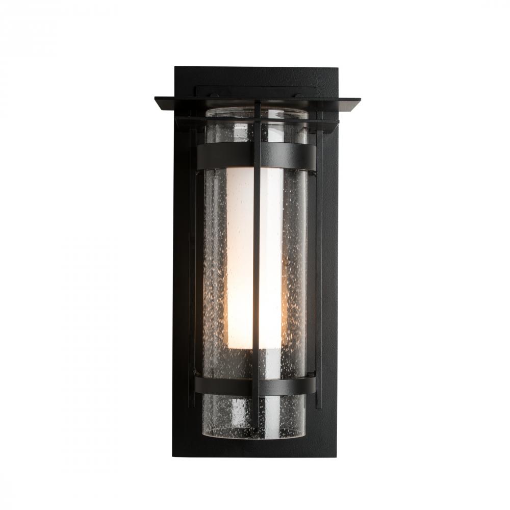 Torch with Top Plate Outdoor Sconce